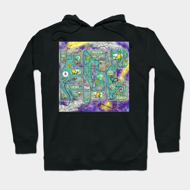 EOC 2021 Album Art B Hoodie by Eleven O'Clock Comics